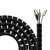 AISENS A151-0604 Organizador de cable en espiral D.25mm Negro 2mts